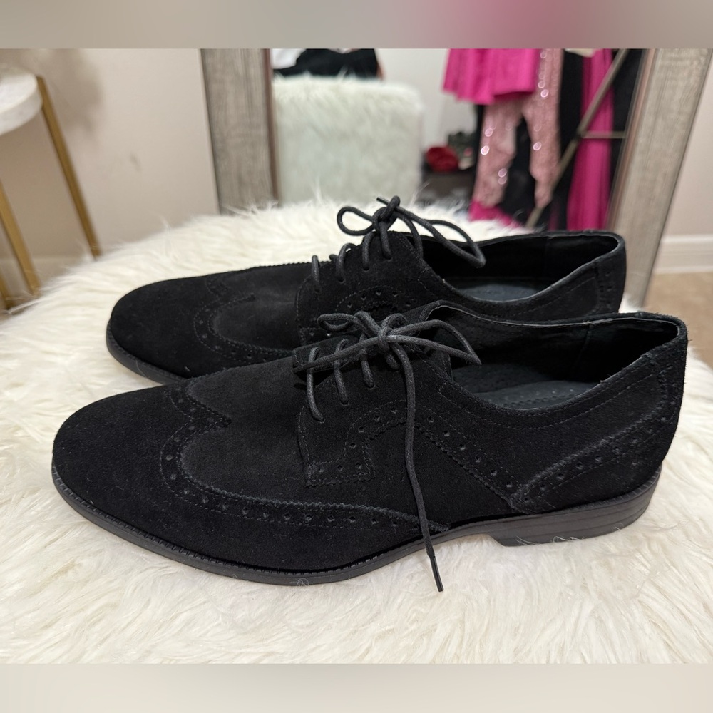 Stacy Adams Dark Brown Suede Oxford Shoes